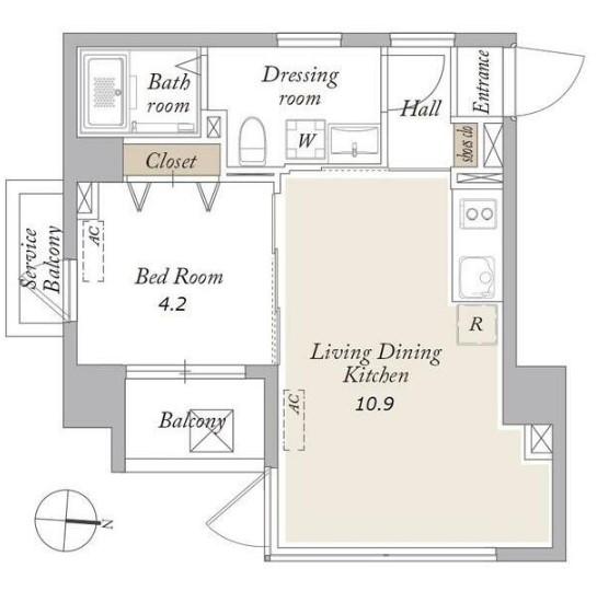 グランカーサ馬込Ⅱの間取り