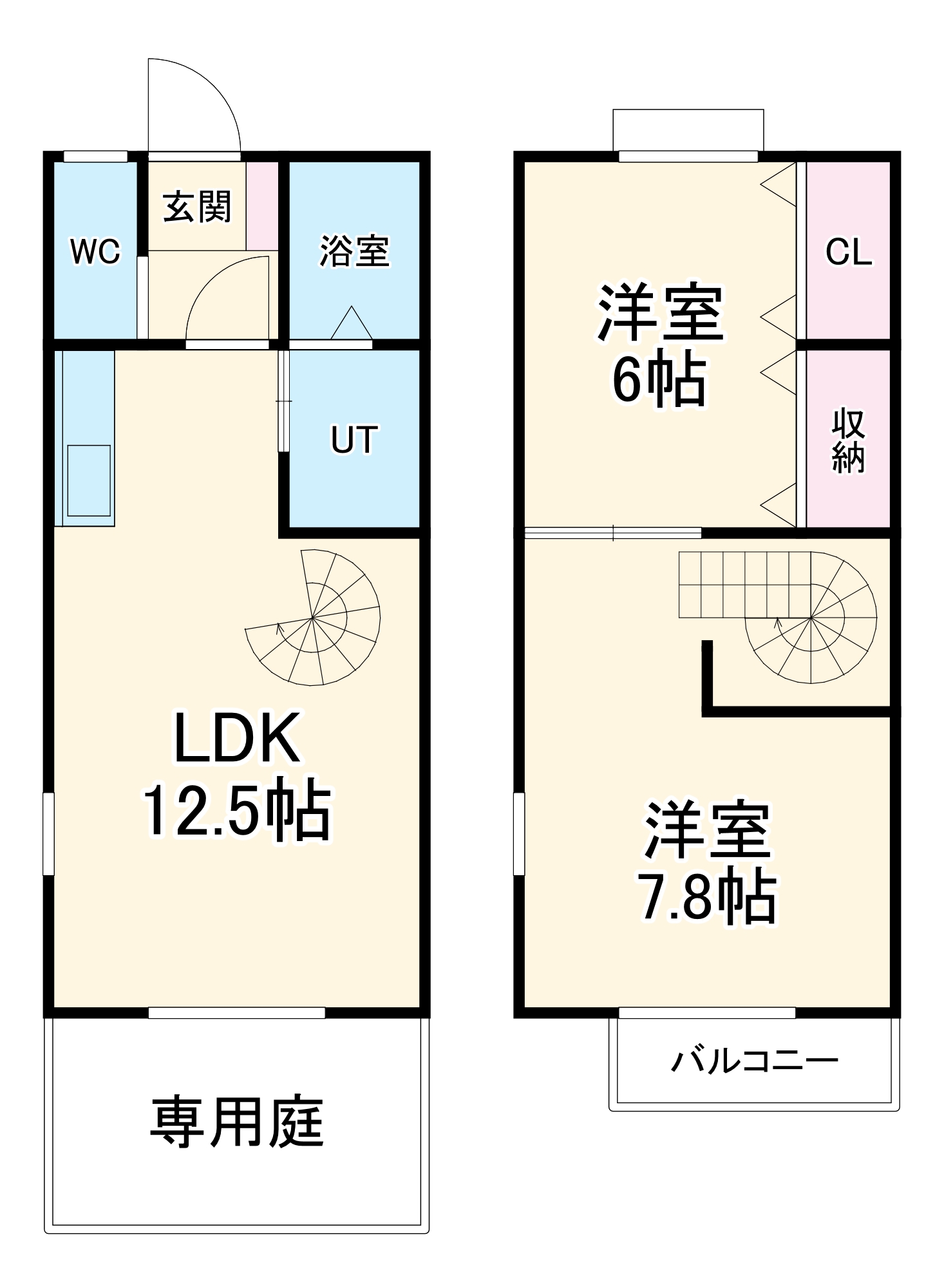 Hills Garden植田C棟の間取り