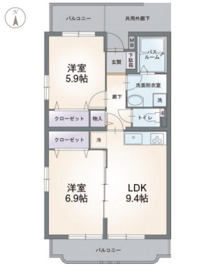コンフォート荻素の間取り