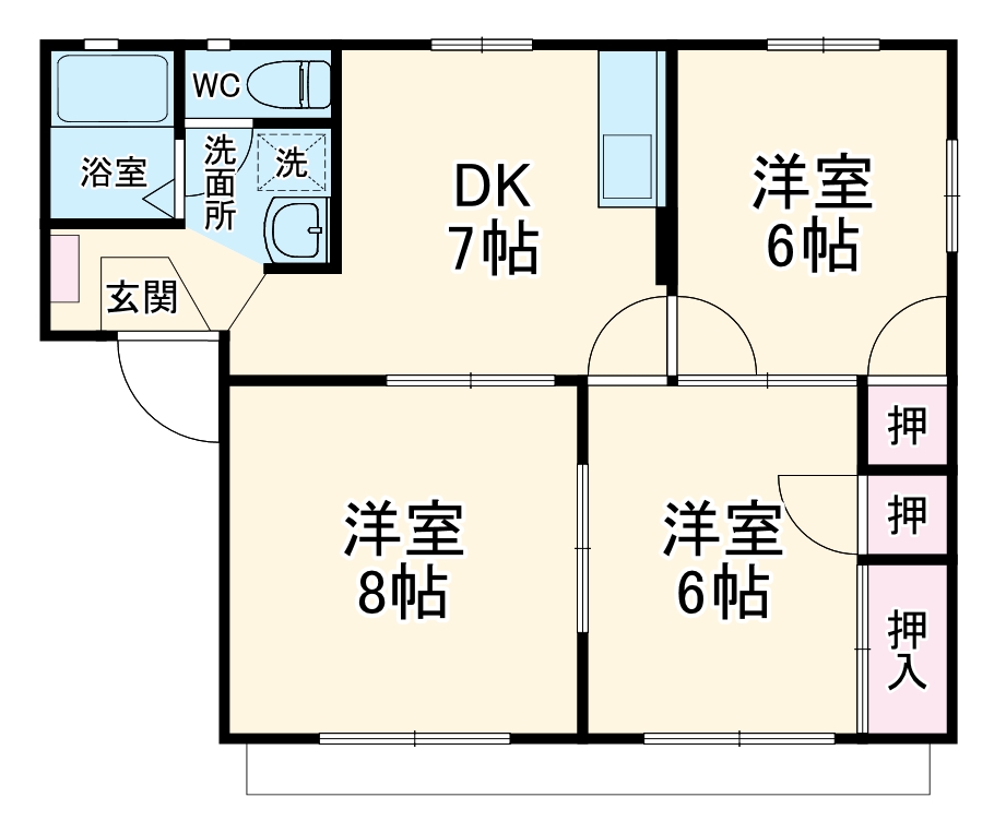 アーバン坪井の間取り