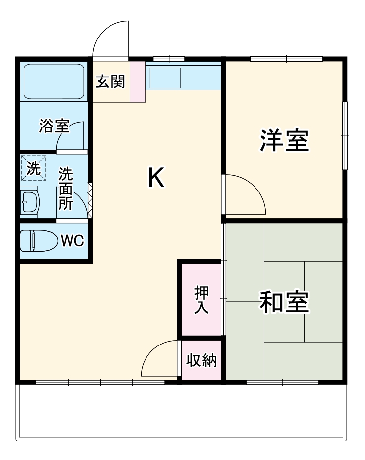 コーポいぬづかの間取り