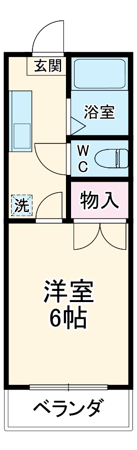 ラクス浜松北Aの間取り