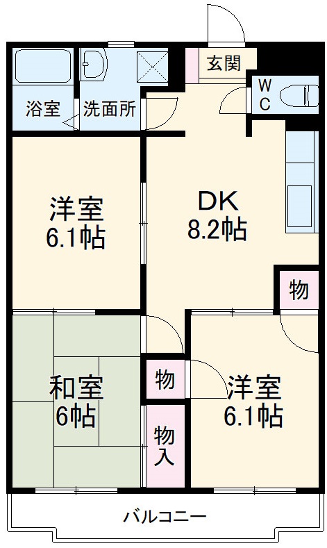 ラークハイツ座間の間取り