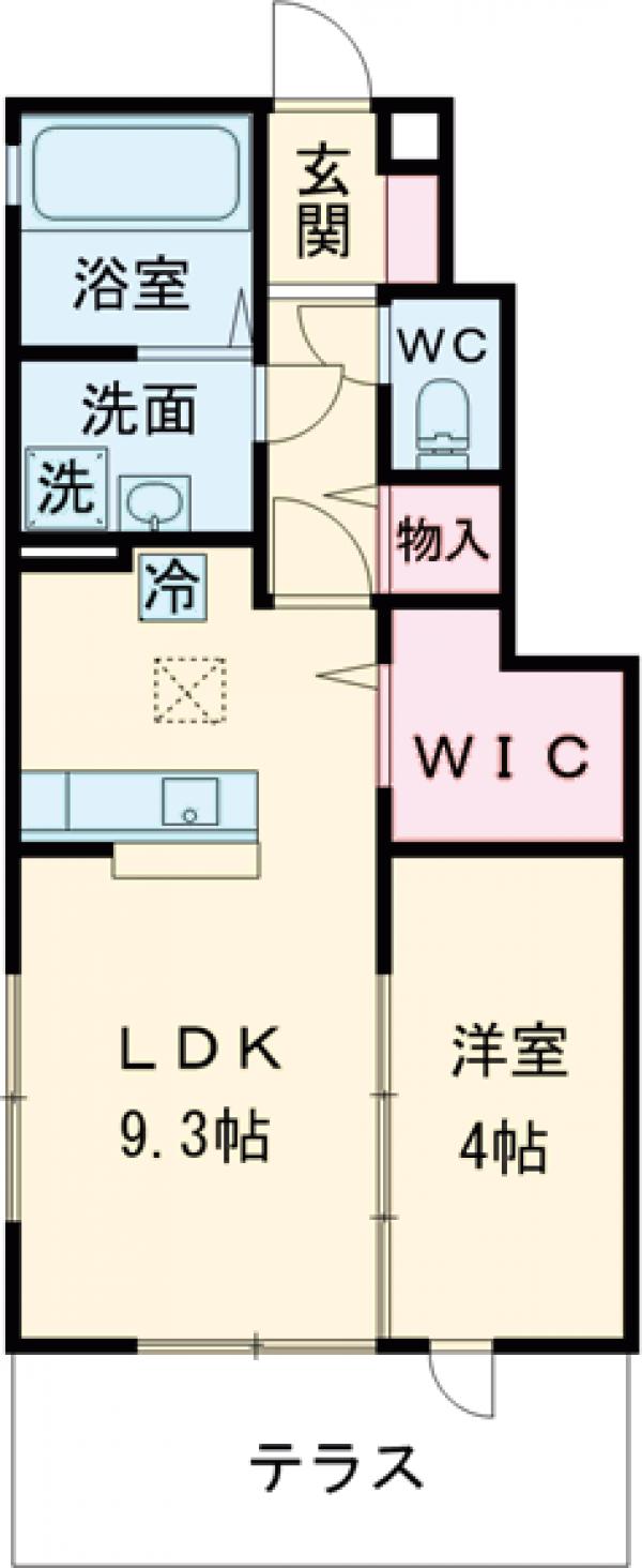 アムール光が丘　Ａ・101号室の間取り