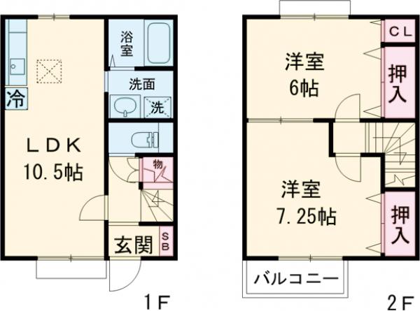 クレールつくばの間取り