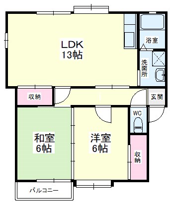 フォーレ三和Bの間取り