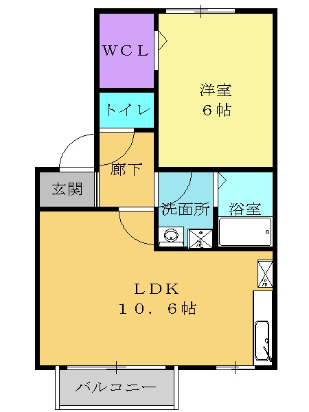 レザンコートB棟の間取り