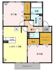 ツイトローネ Aの間取り