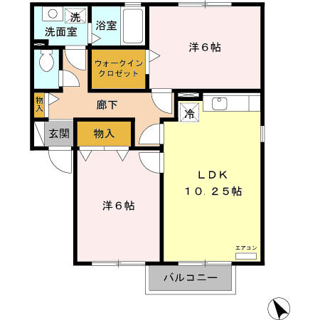 フローレス・リーベ Aの間取り