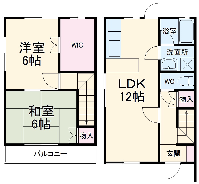 四本松テラスハウスの間取り