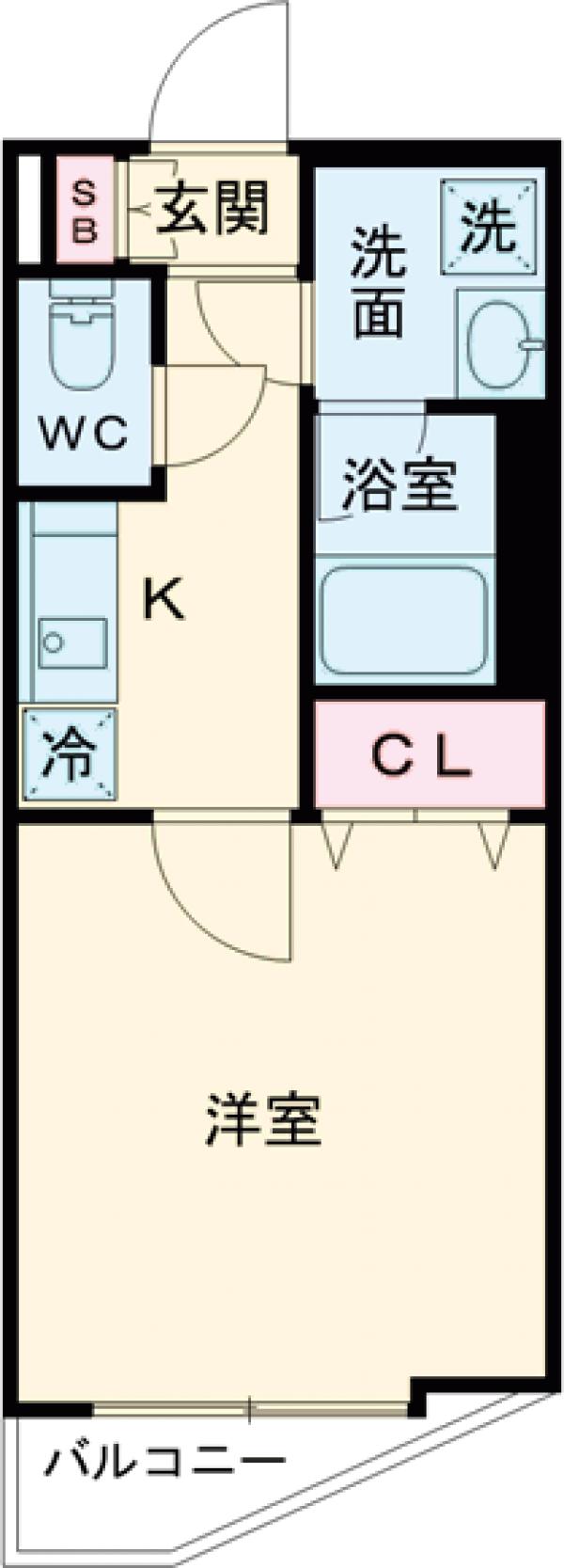 ＰＲＥＭＩＵＭ　ＣＵＢＥ都立大学＃ｍｏ・505号室の間取り