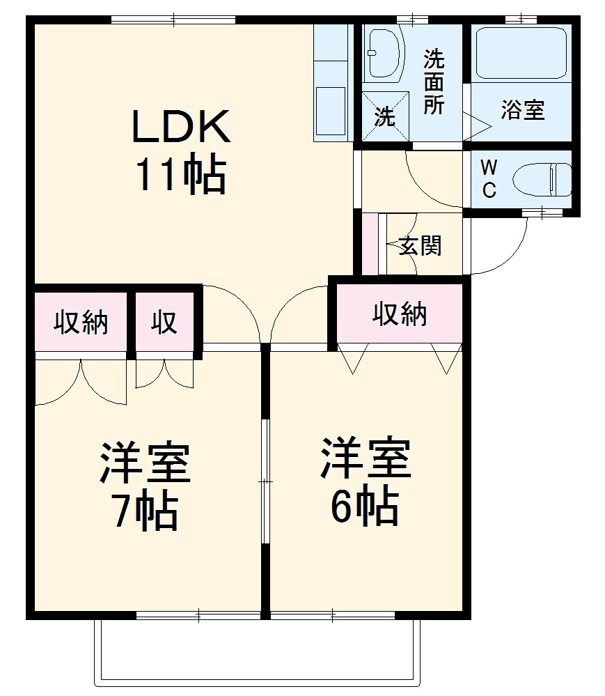 ヒルズガーデンBの間取り
