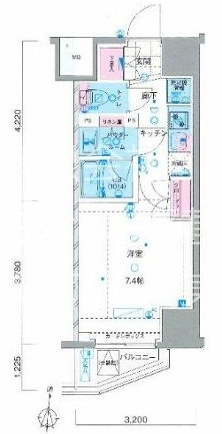 ジェノヴィア新宿早稲田グリーンヴェールの間取り