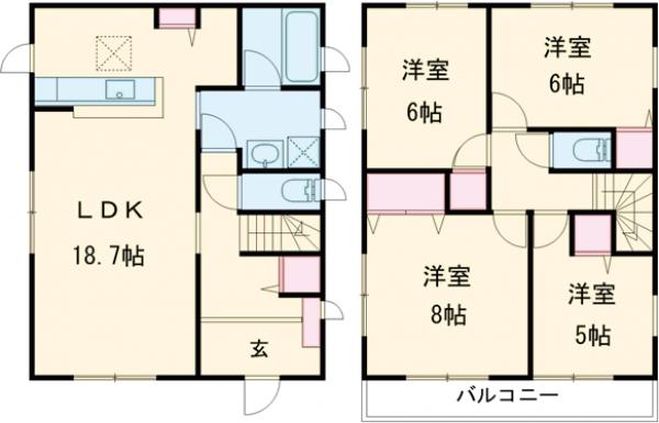 壬生町中央町戸建の間取り