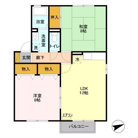 エトワール Bの間取り