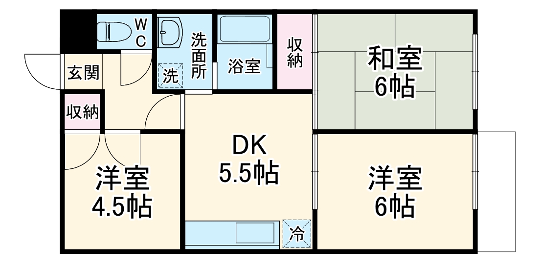 ビューハイツ有松・A103号室の間取り