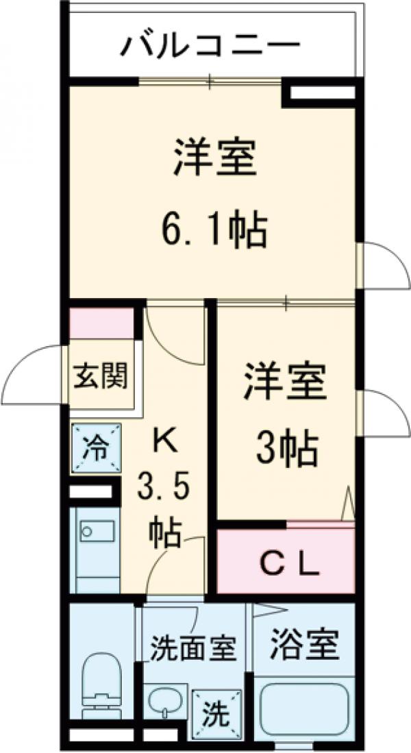 グランメール聖蹟の間取り