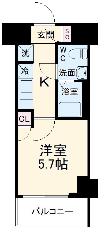 メイクス武蔵小杉Ⅱの間取り