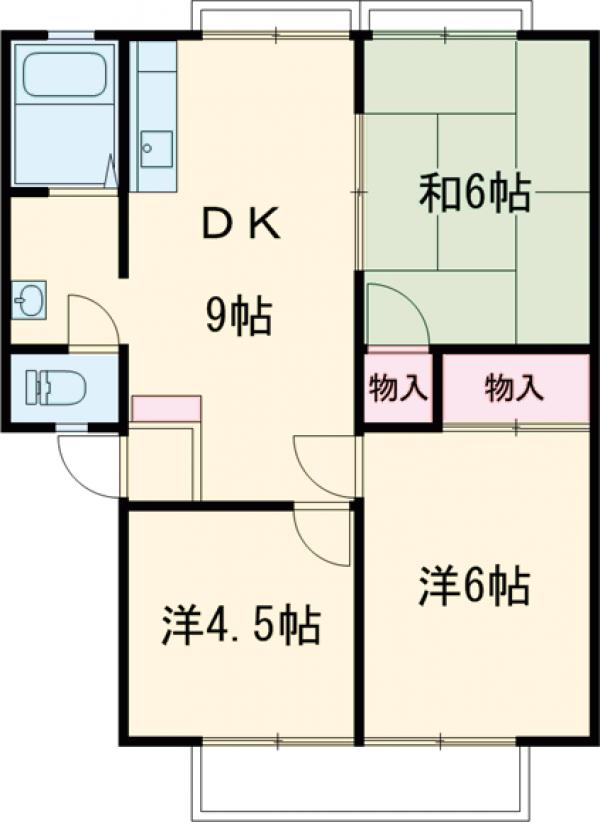 うすいリバーサイドハイツの間取り