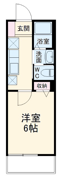 Espacio芝 B棟の間取り