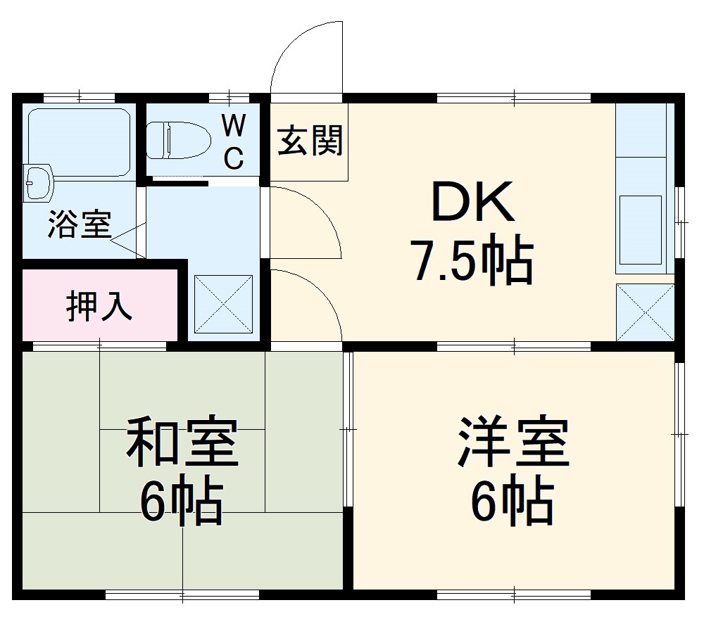 グリーンコーポネモト吉倉の間取り