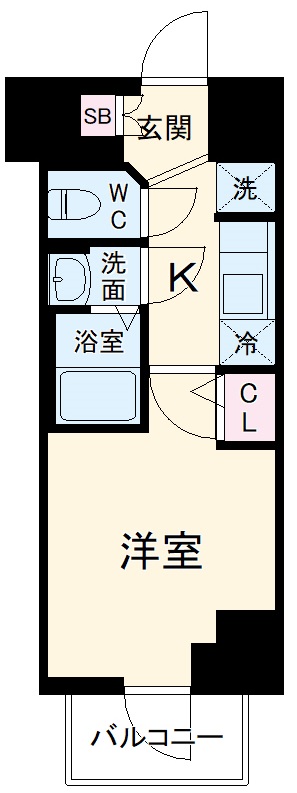 ラフィスタ横浜蒔田Ⅱの間取り