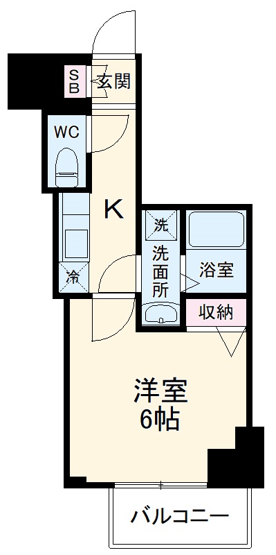 ラフィスタ横浜蒔田Ⅱの間取り