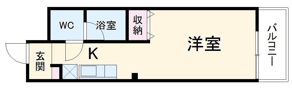 八番の完工年月(2011年2月)築の賃貸マンションの間取り