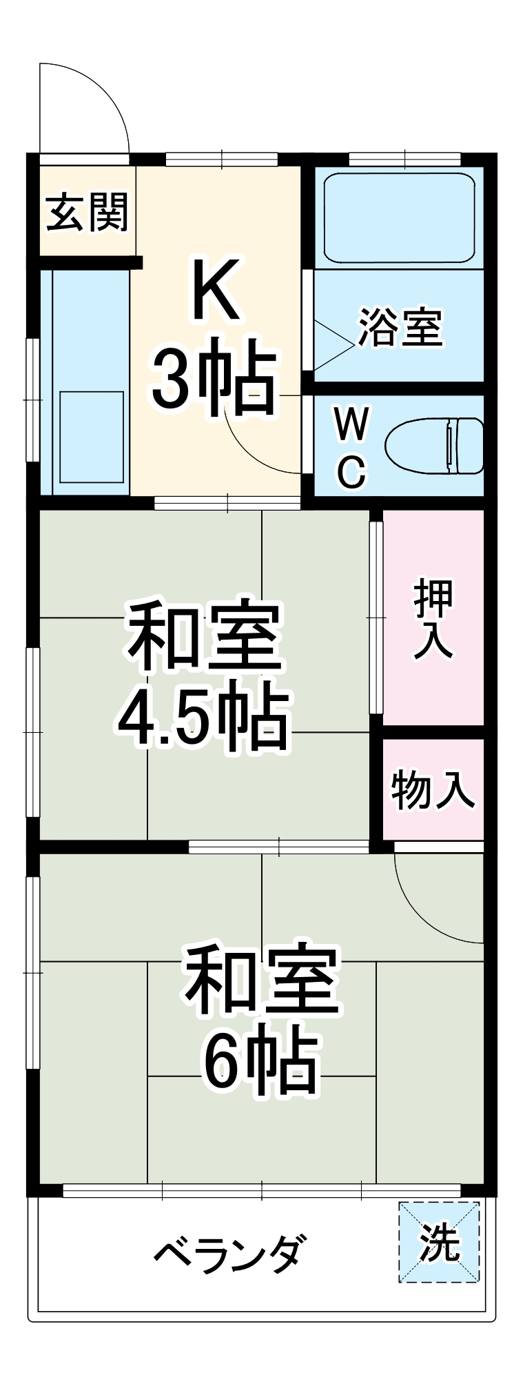 竹中コーポの間取り