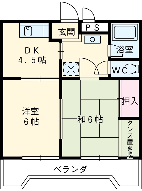 アプリコットハウス Bの間取り