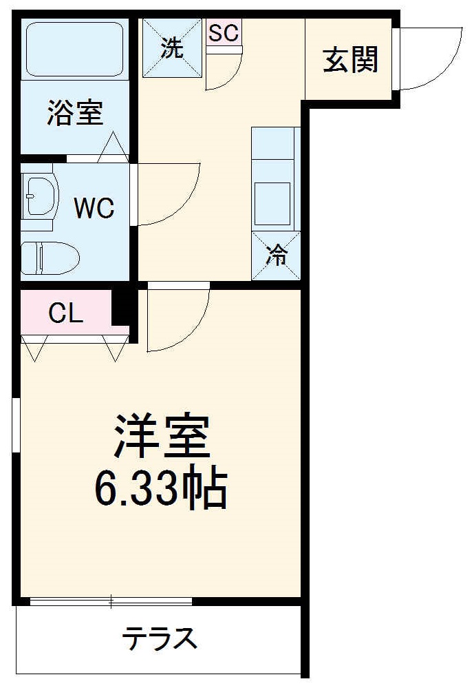 モナーク越谷の間取り