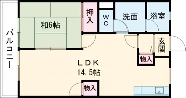 ウエストヒルパートII　の間取り