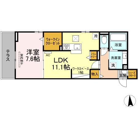 マカオン鳥居通の間取り