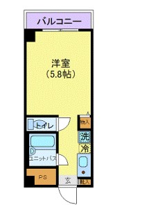 柴崎町の完工年月(1987年1月)築の賃貸マンションの間取り