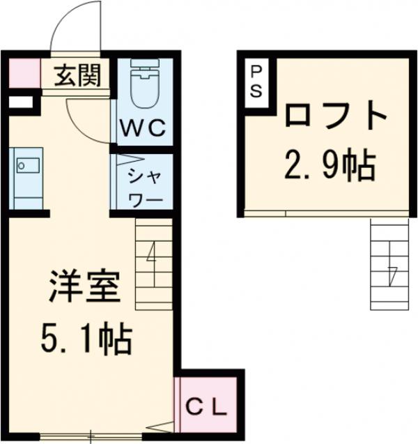 1st Place 松庵の間取り