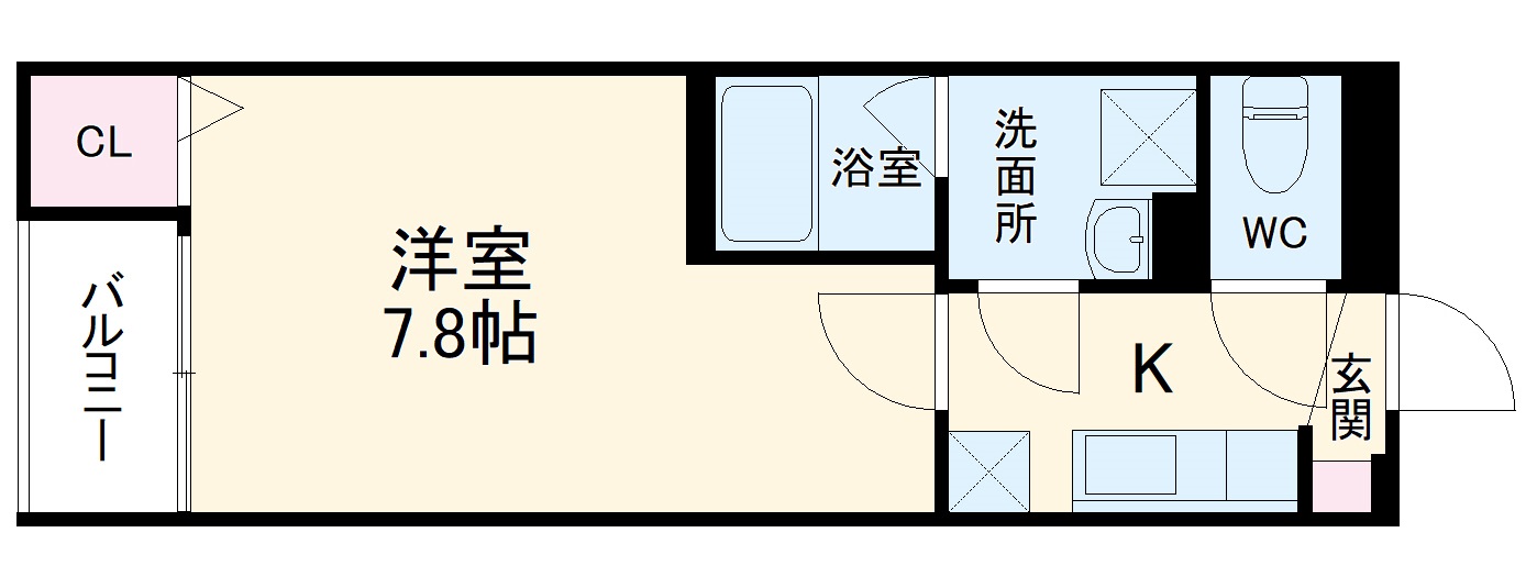 ミモザ服部天神の間取り