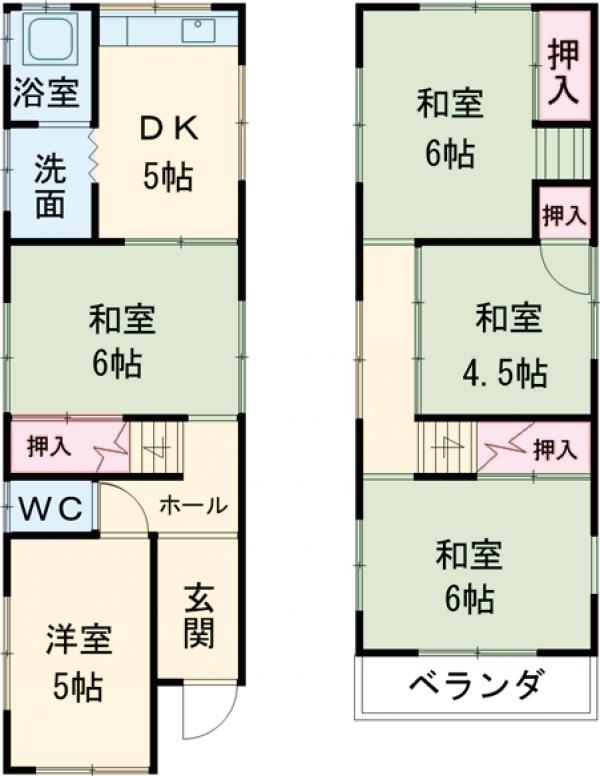 上之町借家の間取り