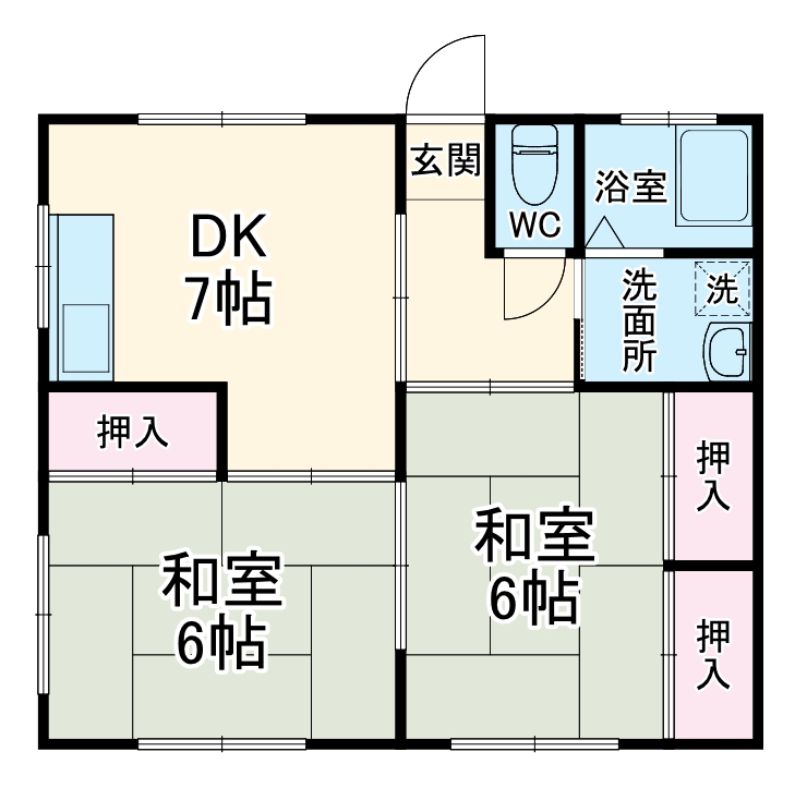 小松ハイムBの間取り