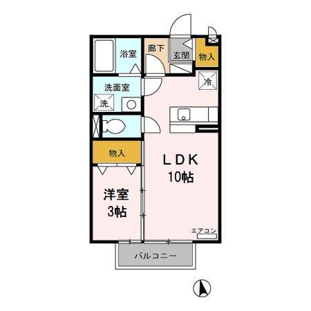 セジュール便船塚の間取り