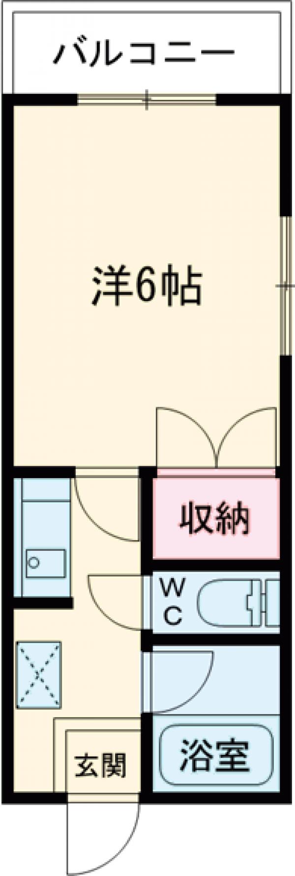 西篠崎の完工年月(1990年12月)築の賃貸アパートの間取り