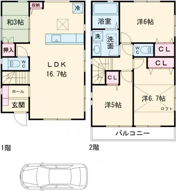 練馬区向山3丁目戸建の間取り