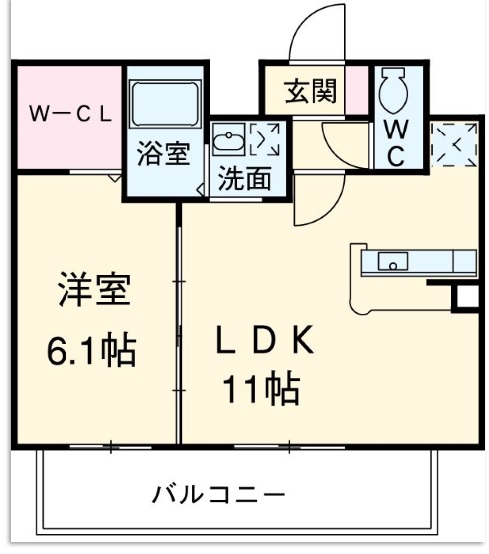 アースヒル東白壁の間取り