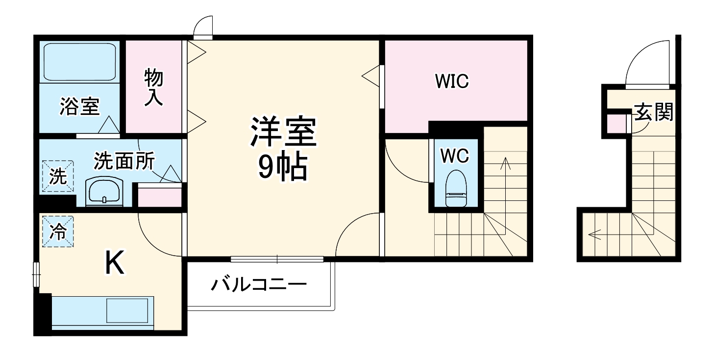 リーブル パピリオン 浜富の間取り