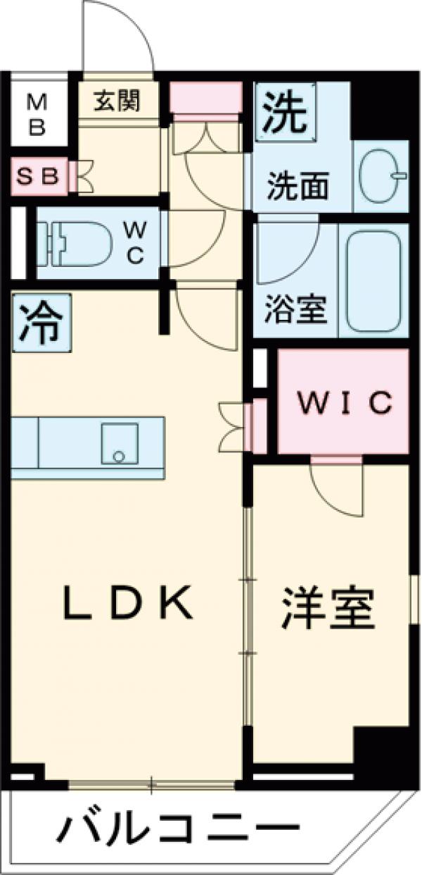 クオリタス本所吾妻橋・501号室の間取り
