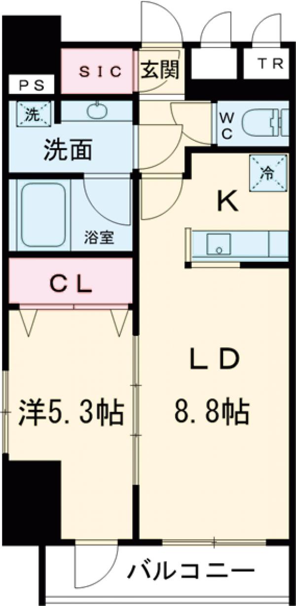 アイル東京リバーサイド・901号室の間取り