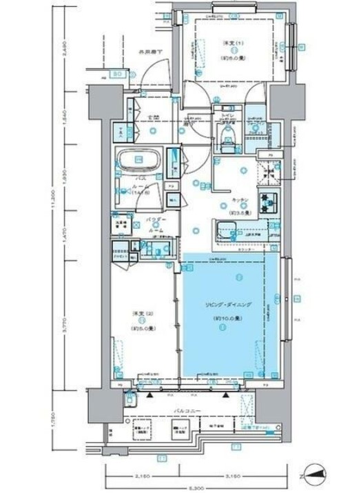 セントラルプレイス新宿御苑前の間取り