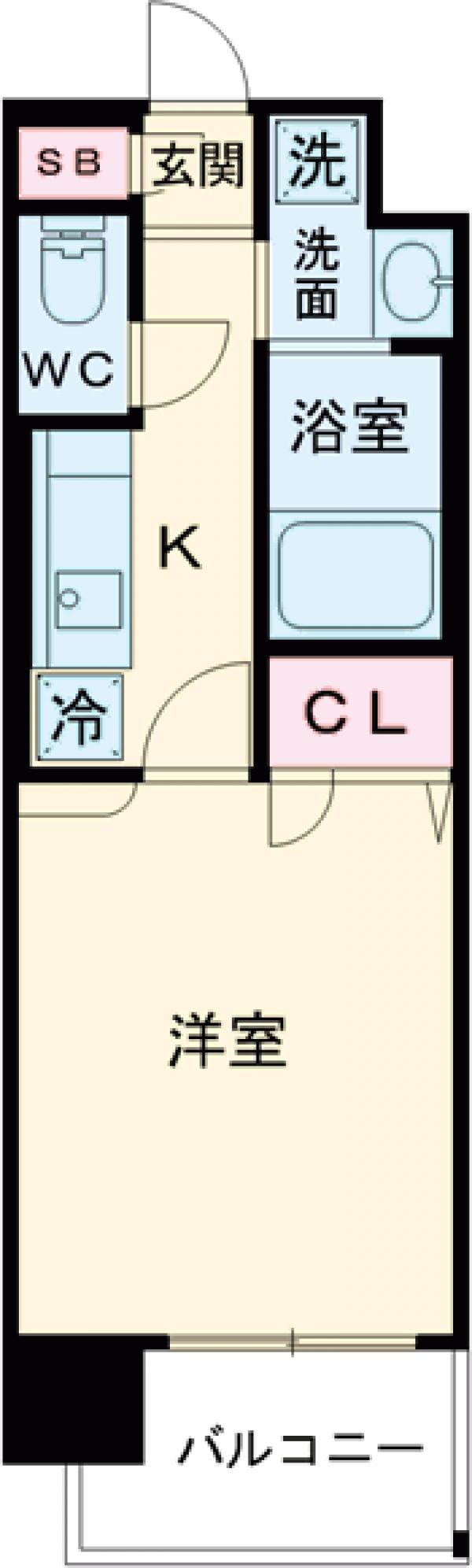 エンクレスト薬院の間取り