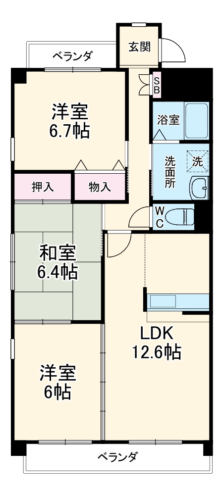 ライファスN 水広の間取り