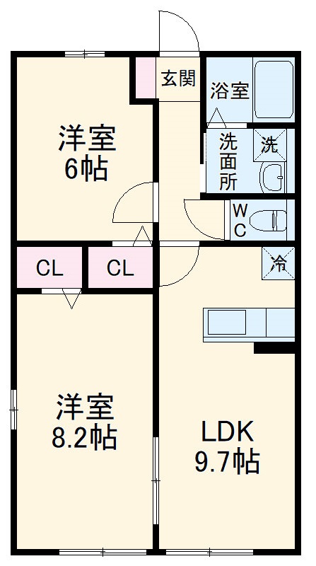 ベルドミールBの間取り