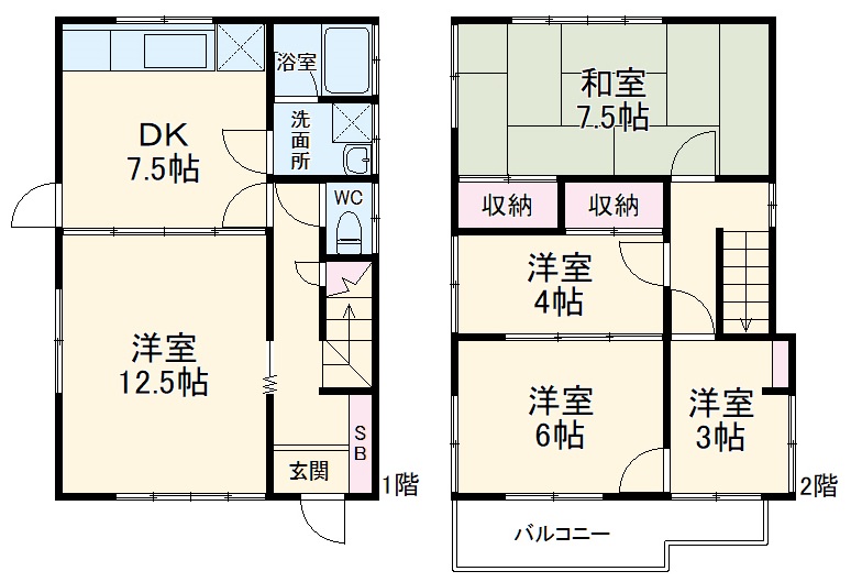 東八幡戸建の間取り